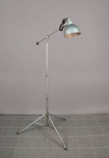 Metal Shaded Adjustable Industrial Floor Lamp