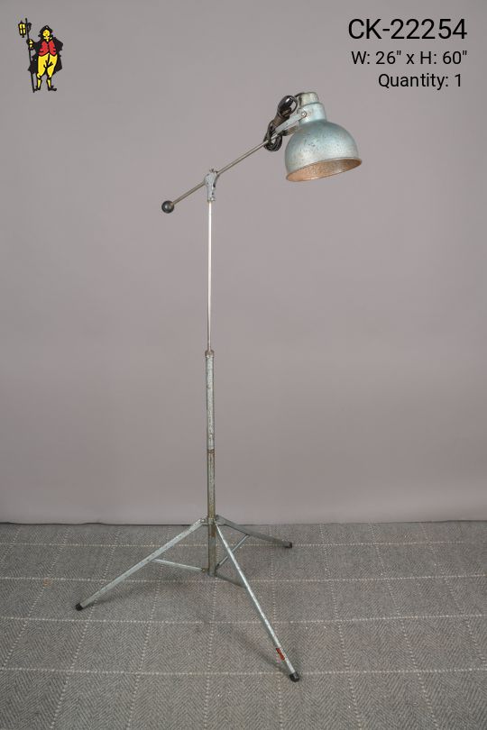 Metal Shaded Adjustable Industrial Floor Lamp