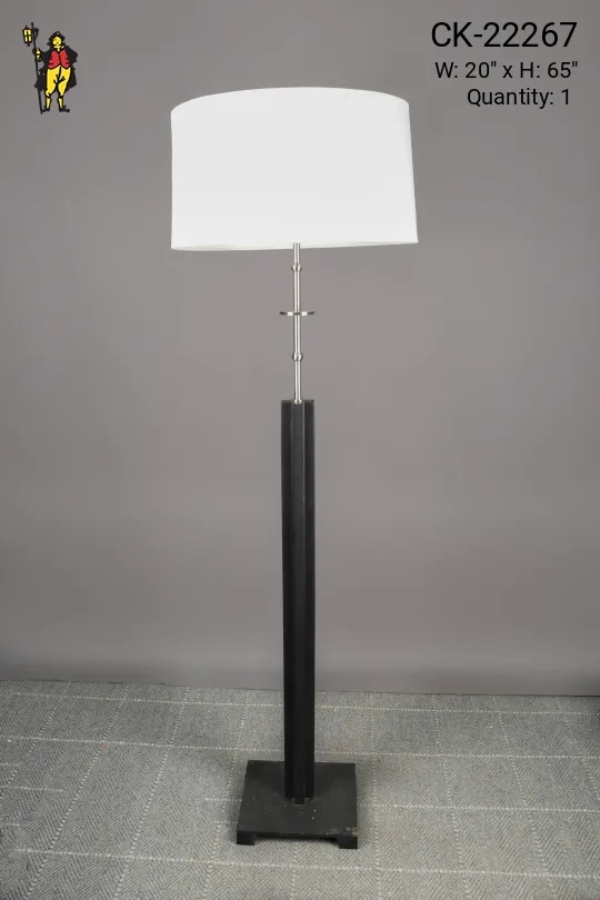 Black Modern Wooden Floor Lamp