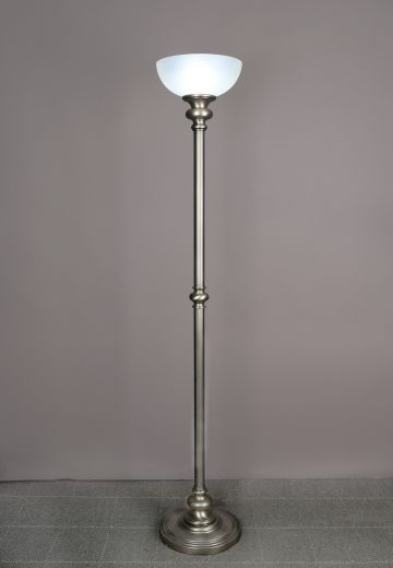 Nickel Column Style Torchiere