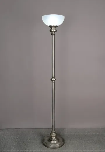Nickel Column Style Torchiere