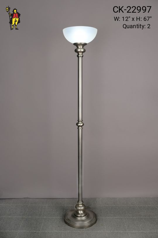 Nickel Column Style Torchiere