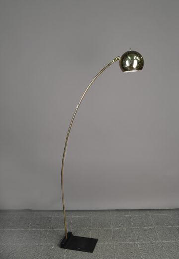 Mid Century Chrome Arc Floor Lamp