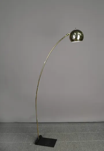 Mid Century Chrome Arc Floor Lamp
