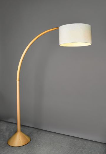 Modern Wooden Arc Floor Lamp