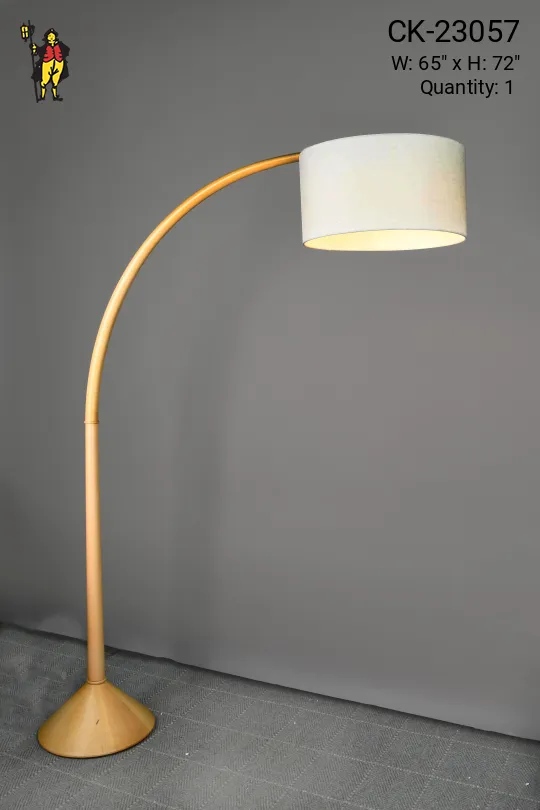 Modern Wooden Arc Floor Lamp