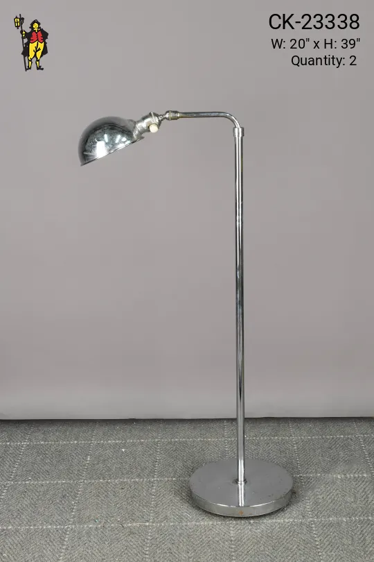 Chrome Mid Century Reading Floor Lamp