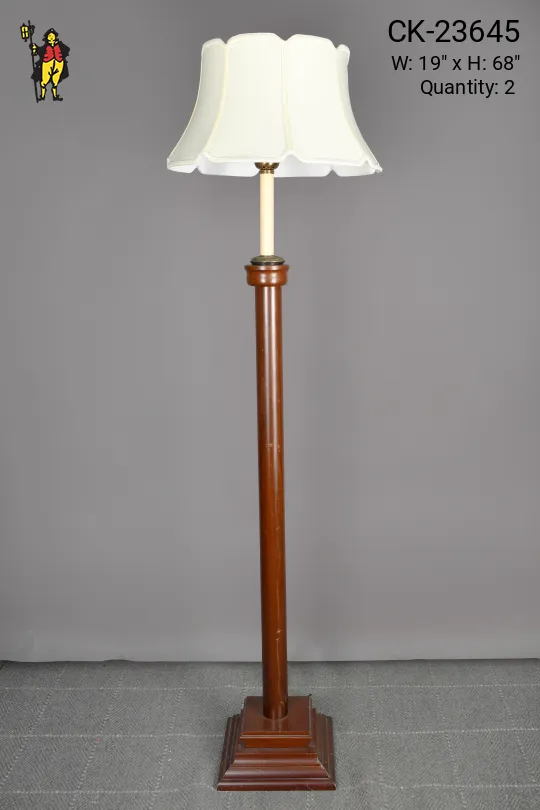 Formal Wooden Floor Lamp