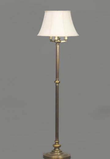 Brass Three Candle Floor Lamp
