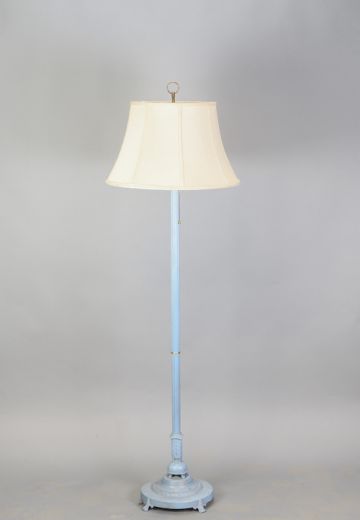 Painted Blue Footed Floor Lamp
