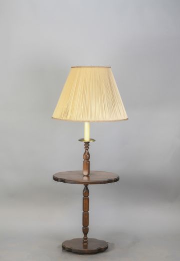 Wooden Floor Lamp w/Surrounding Wooden Table