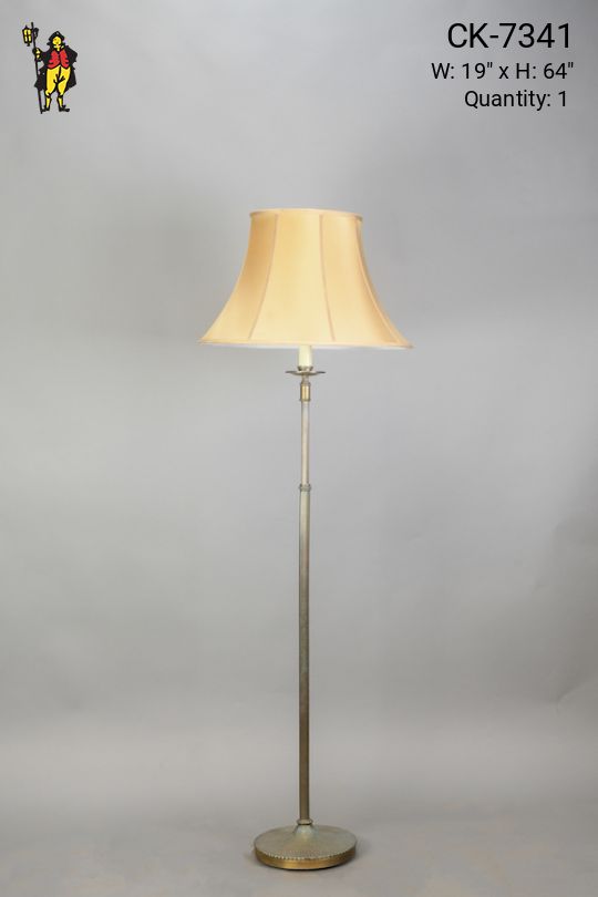 Art Deco Brass Pole Floor Lamp