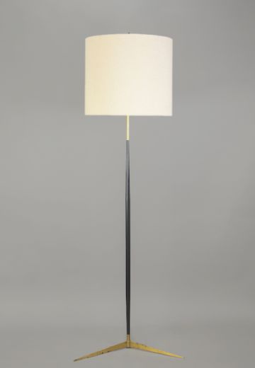 Modern Black & Brass Floor Lamp