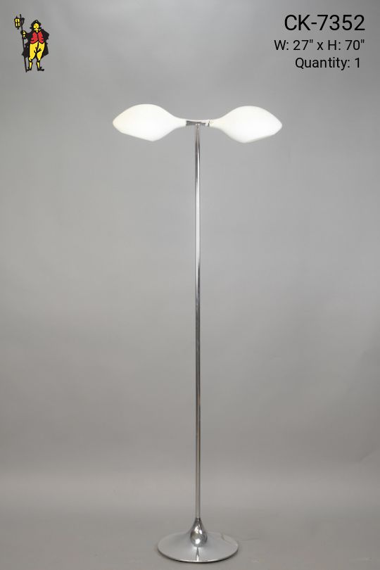 Chrome Two Light Modern Floor Lamp