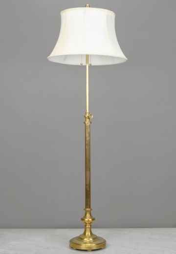 Adjustable Brass Column Floor Lamp