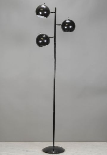 Black Three Light Floor Lamp