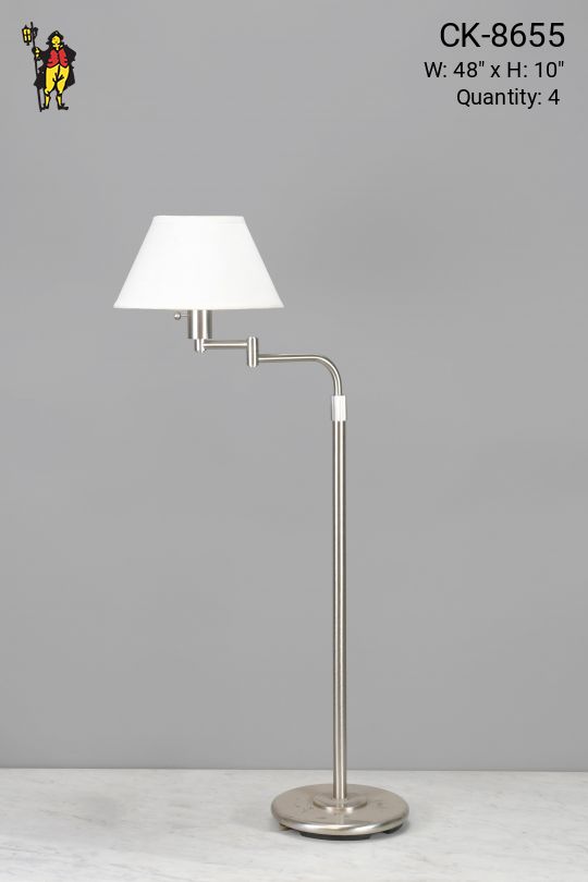 Nickel Swing Arm Floor Lamp