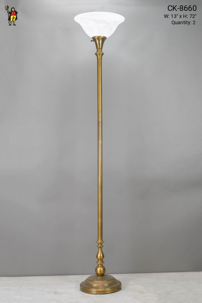 Antique Brass Torchiere, Floor Lamps, Collection