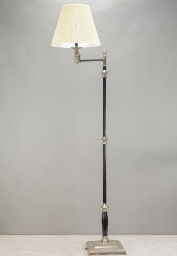 Adjustable Black & Silver Floor Lamp