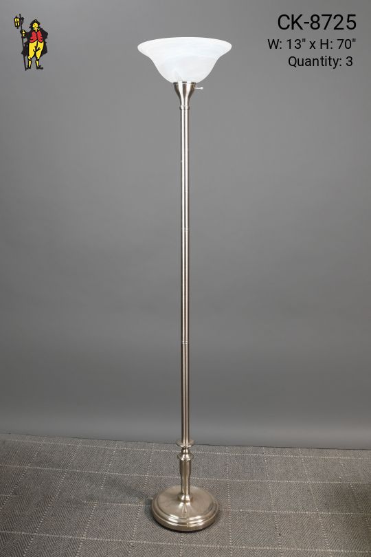 Polished Nickel Torchiere