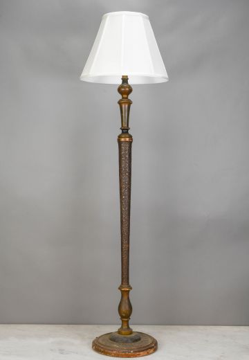Wooden Textured Floor Lamp