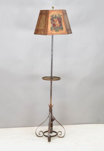Wrought Iron Floor Lamp w/Mica Shade