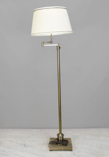 Adjustable Polished Brass Swing Arm Lamp