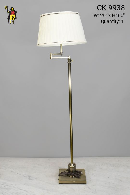Adjustable Polished Brass Swing Arm Lamp