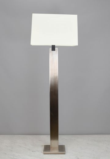 Nickel Square Floor Lamp