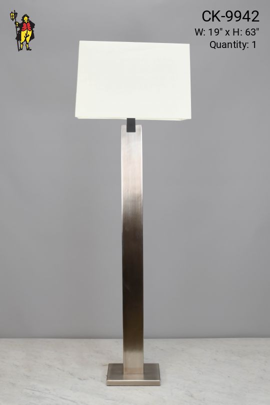 Nickel Square Floor Lamp