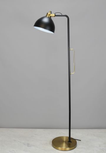 Black & Brass Directional Floor Lamp