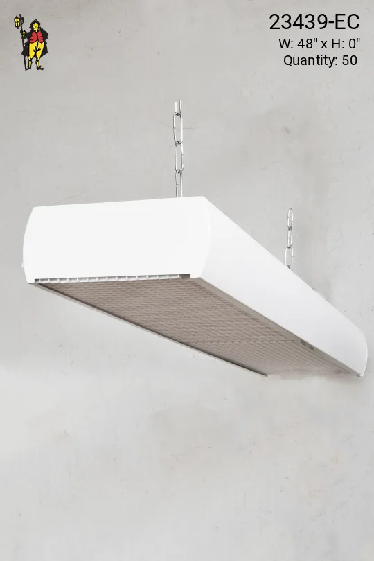 4' White Fluorescent w/Prismatic Lens (Gutted - Asteras/Titans)