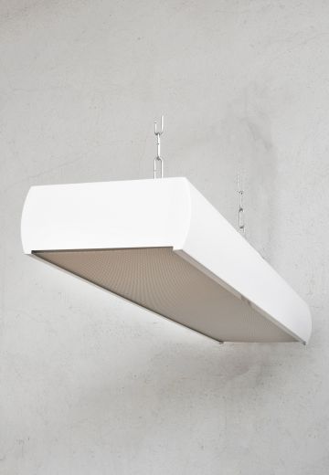 4' White Fluorescent w/Prismatic Lens (Gutted - Asteras/Titans)