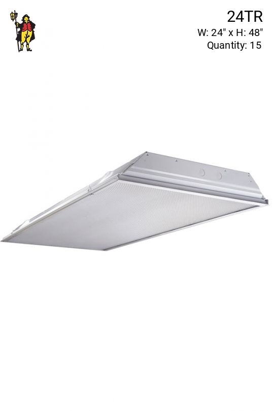 2' x 4' Drop-In Troffer Fluorescent w/Prismatic Lens