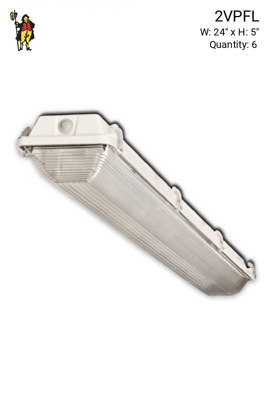2' Vapor Proof Fluorescent Fixture (Available as Hanging or Flush Mount)