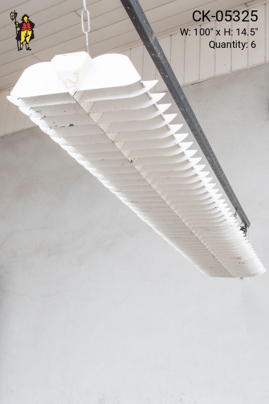 8' Contemporary Modern Fluorescent w/Modern Louvers