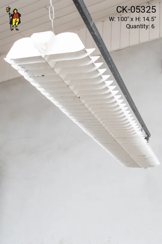8' Contemporary Modern Fluorescent w/Modern Louvers