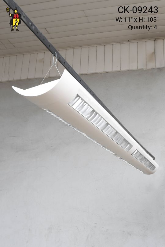8' Four Bulb Modern Fluorescent Fixture