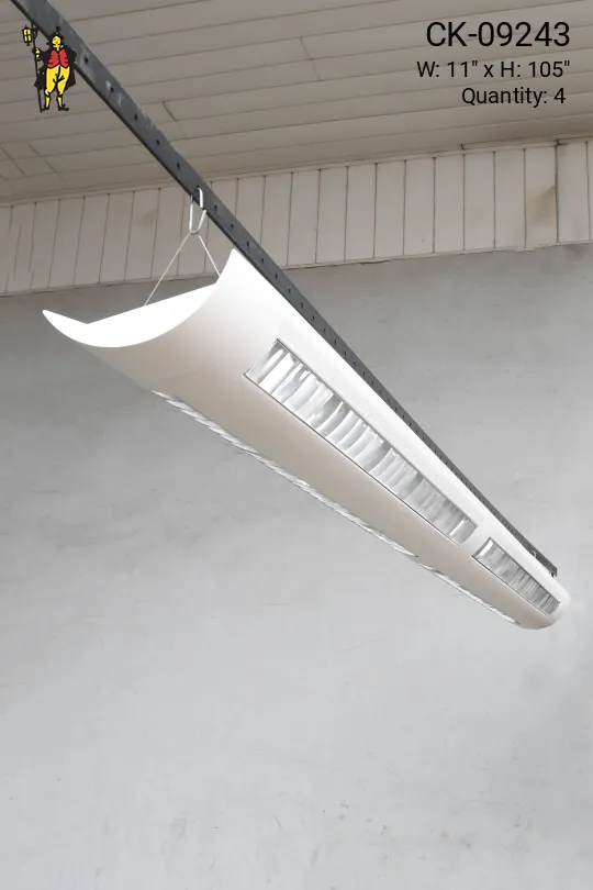 8' Four Bulb Modern Fluorescent Fixture