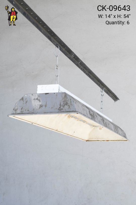 4' Old Porcelain Covered 5" Deep Flap Fluorescent