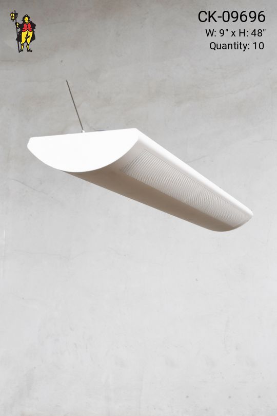4' Modern Pierced Metal Two Bulb Fluorescent