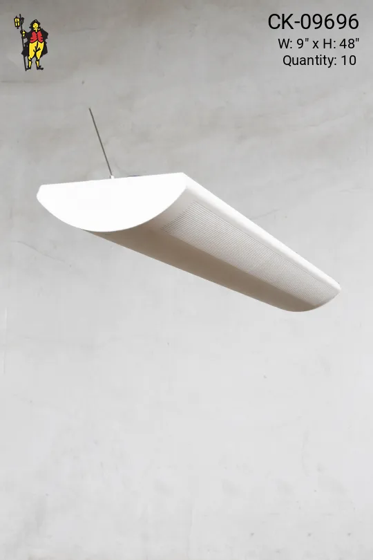 4' Modern Pierced Metal Two Bulb Fluorescent