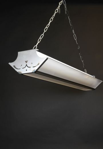 4' Art Deco Two Light Fluorescent