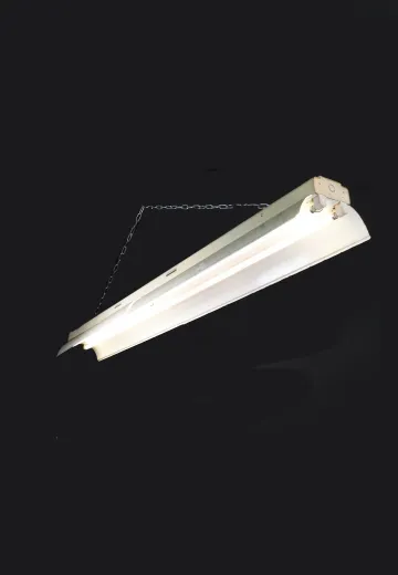 8' Two Bulb Warehouse Fluorescent w/Deep Flaps (Available as Hanging or Flush Mount)