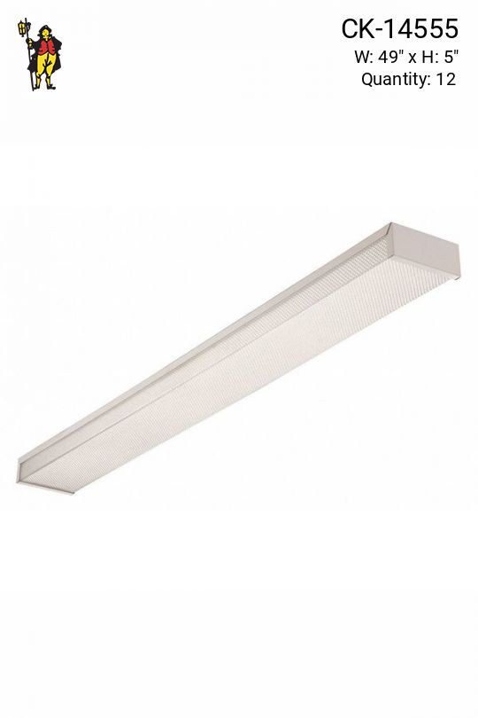 4' Wrap Around Flush Mount T8 Fluorescent Fixture