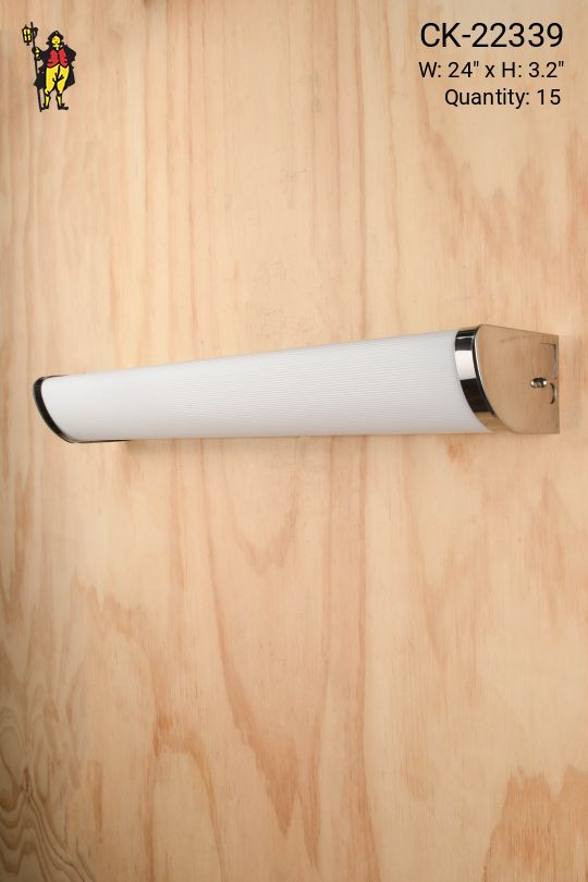 Chrome 2' Wall Mounted Cruved Vanity/Bed Light (Gutted, Set Up for Astera/Titan Tubes)