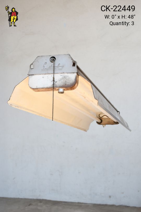 4' Gray & White Metal Winged Shop Fluorescent