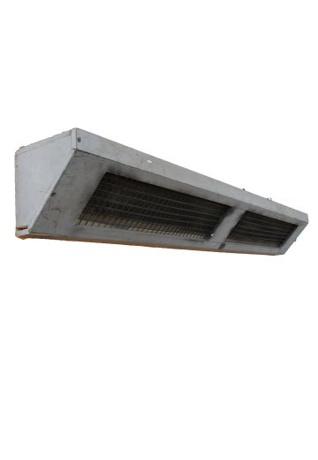 Painted Gray Wooden Corner Fluorescent Fixture