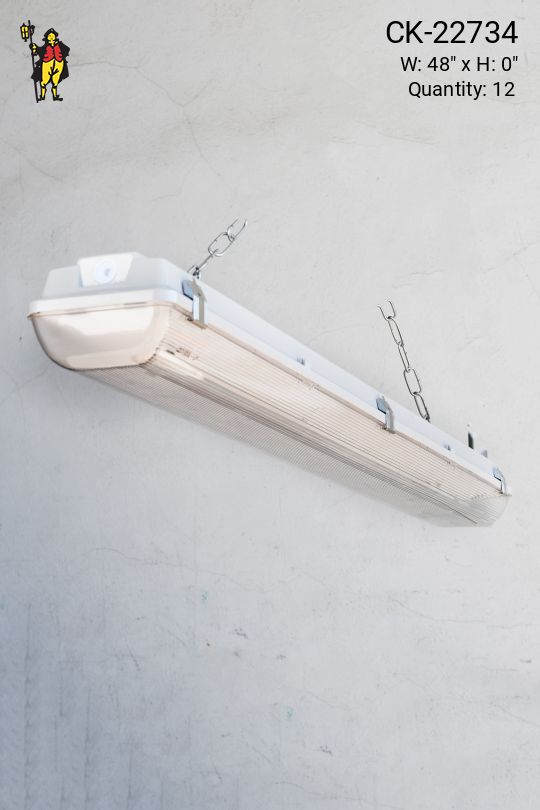 4' White Vapor Proof Fluorescent w/Prismatic Lens