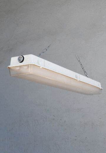 4' Square Lens Vapor Proof Fluorescent Fixture (Available as Hanging or Flushmount)